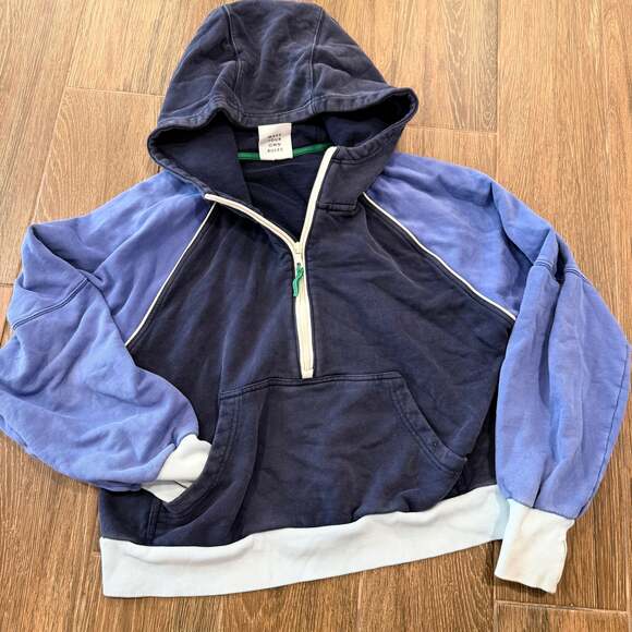 OFFLINE by Aerie Tops - Offline by Aerie Throwback Colorblock 1/4 zip hoodie sweatshirt large